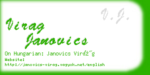 virag janovics business card